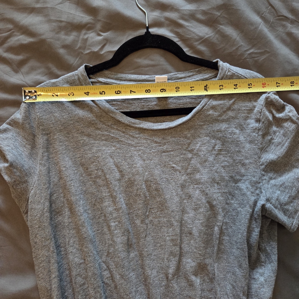 Old Navy Gray Sheath Midi Dress Short Sleeve Crew Neck - Picture 6 of 8